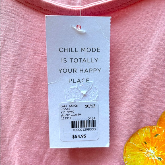 NWT Sleep by cacique grey pink scoop neck sleeveless stretch sleepwear top 10/12 - Picture 4 of 4